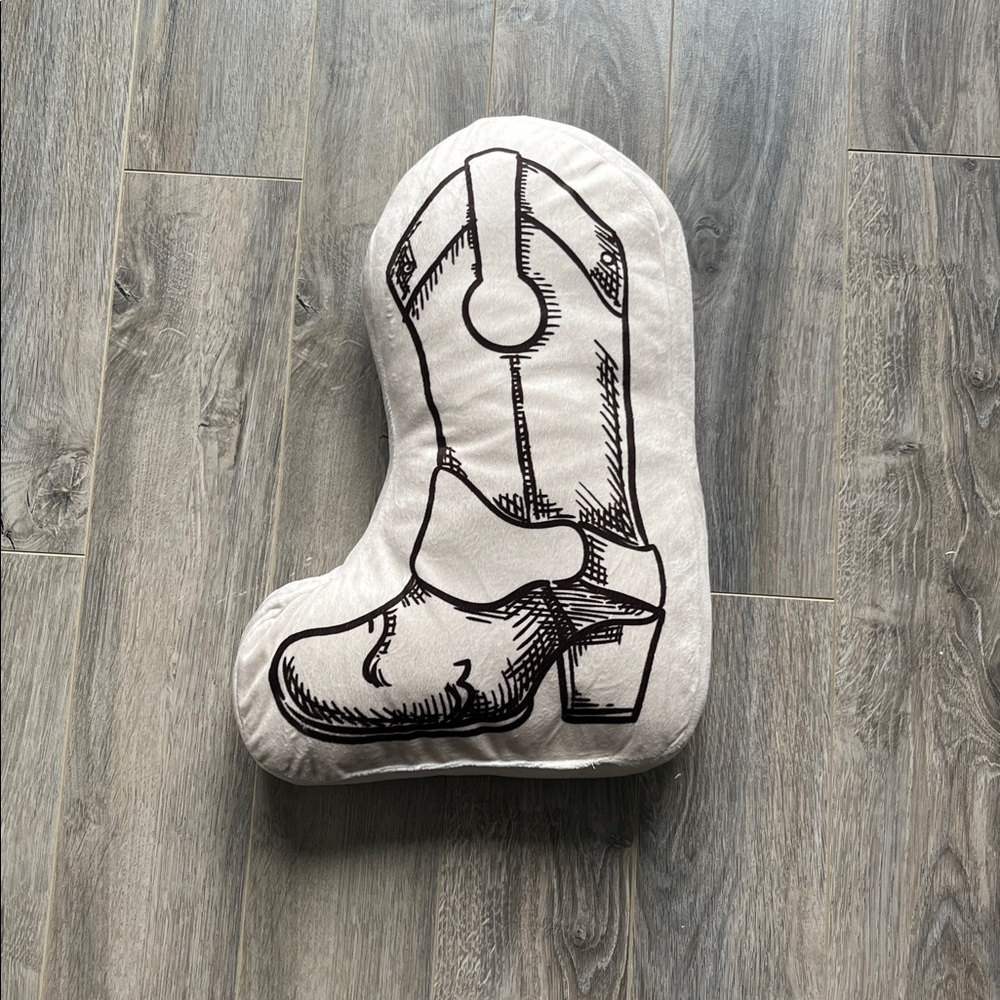 Cowboy Boot Shaped Pillow